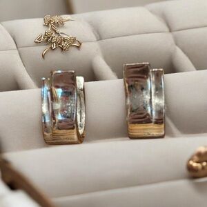 NWT Sterling Silver Huggie Earrings